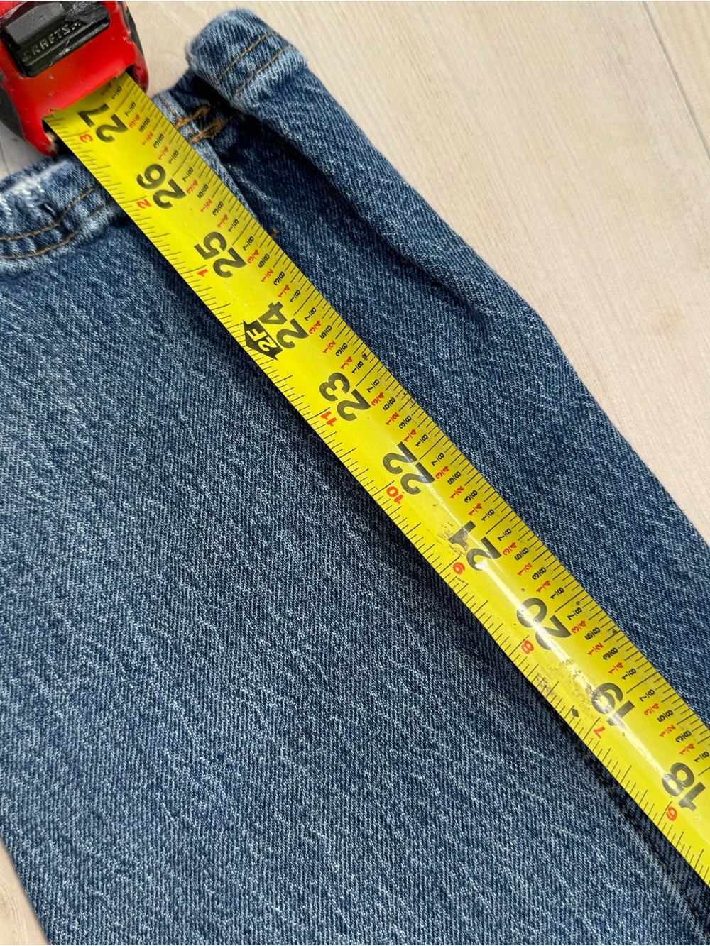 Pilcro Relaxed distressed Carpenter Jeans - Blue Denim Women’s - Picture 5 of 9